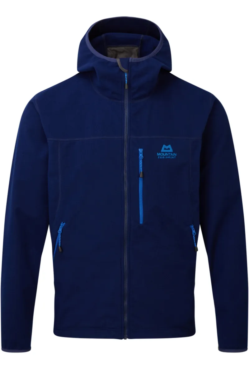 Mountain Equipment Ultrafleece Hooded Jacket in Medieval Blue