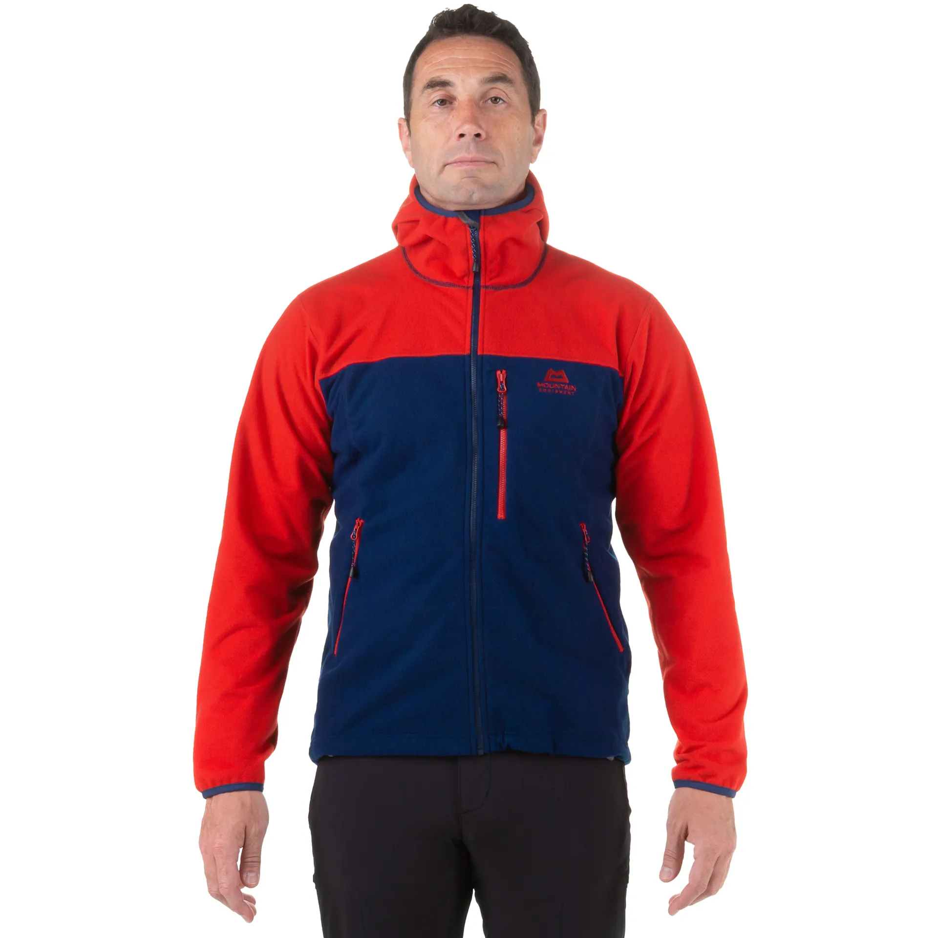 Mountain Equipment Ultrafleece Hooded Jacket in Medieval/Crimson