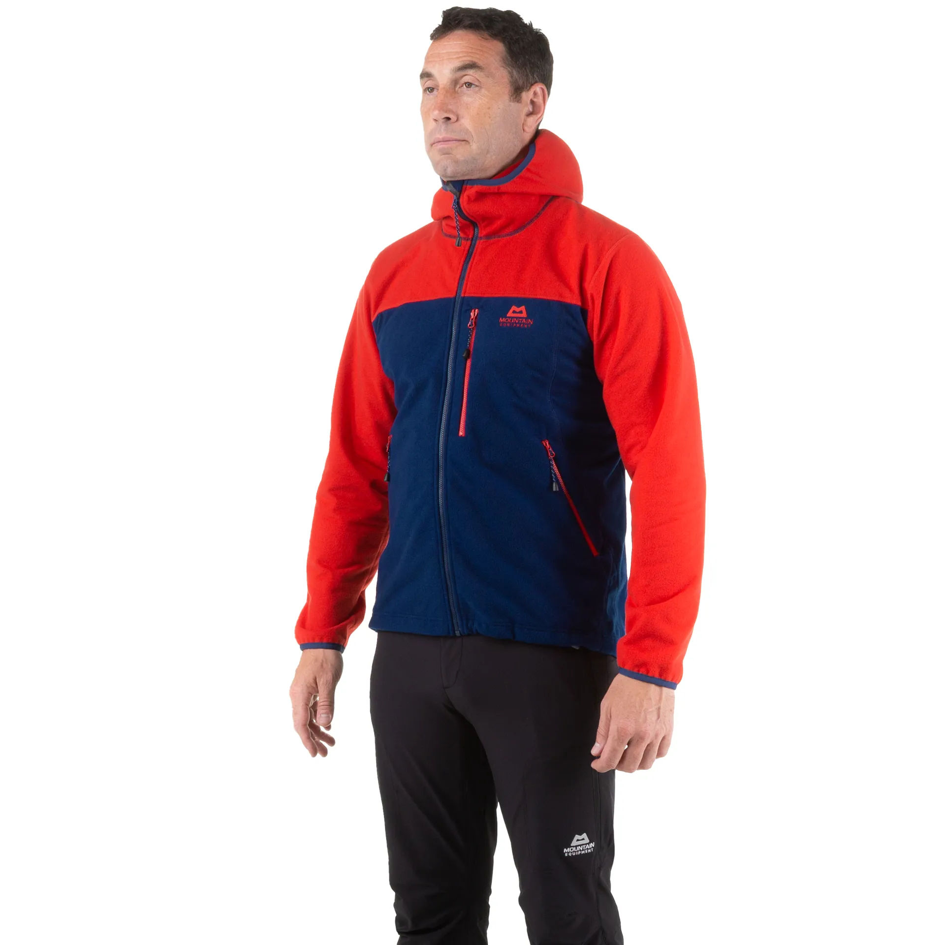 Mountain Equipment Ultrafleece Hooded Jacket in Medieval/Crimson