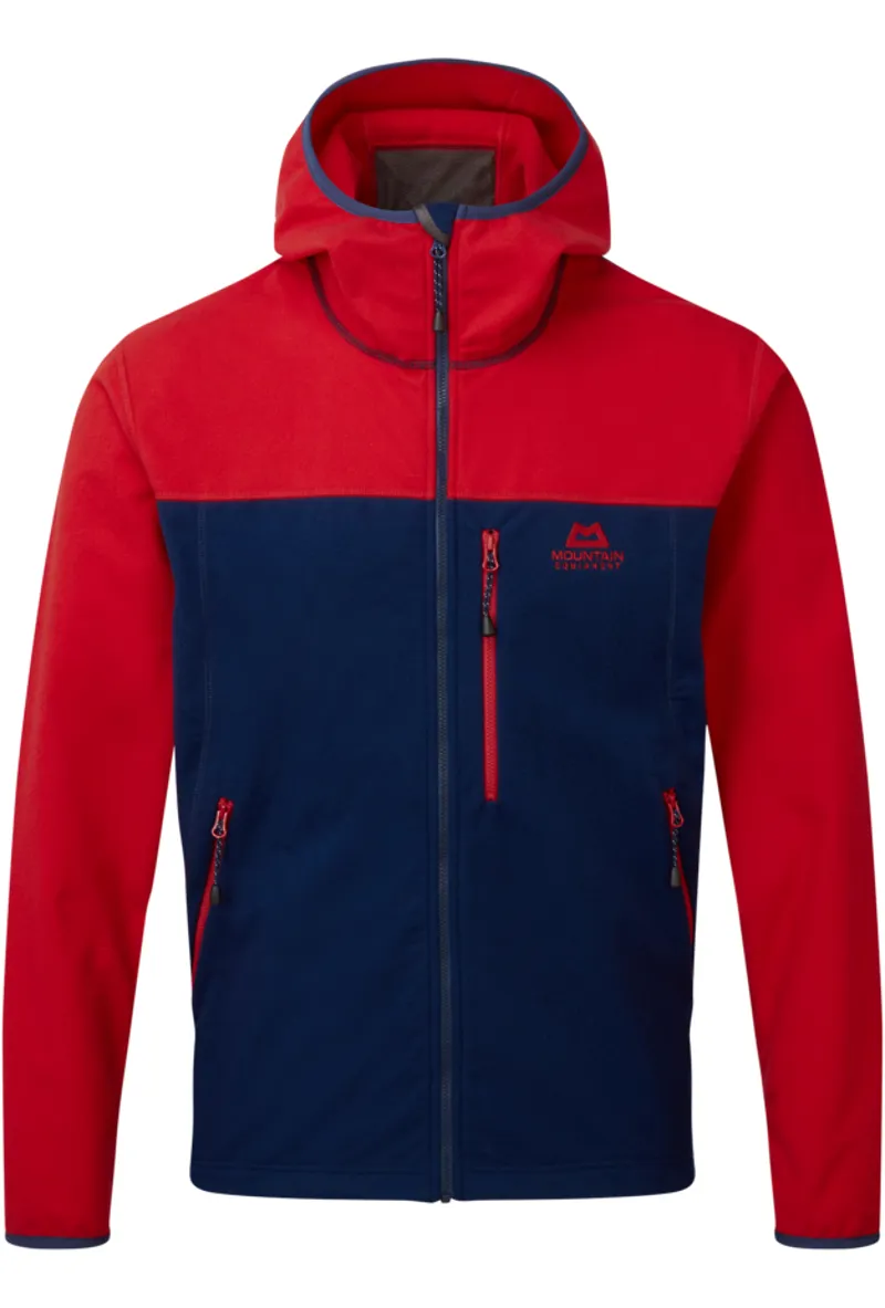 Mountain Equipment Ultrafleece Hooded Jacket in Medieval/Crimson