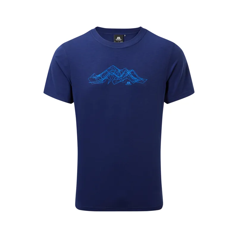 Mountain Equipment Groundup Mountain T-Shirt in Medieval Blue