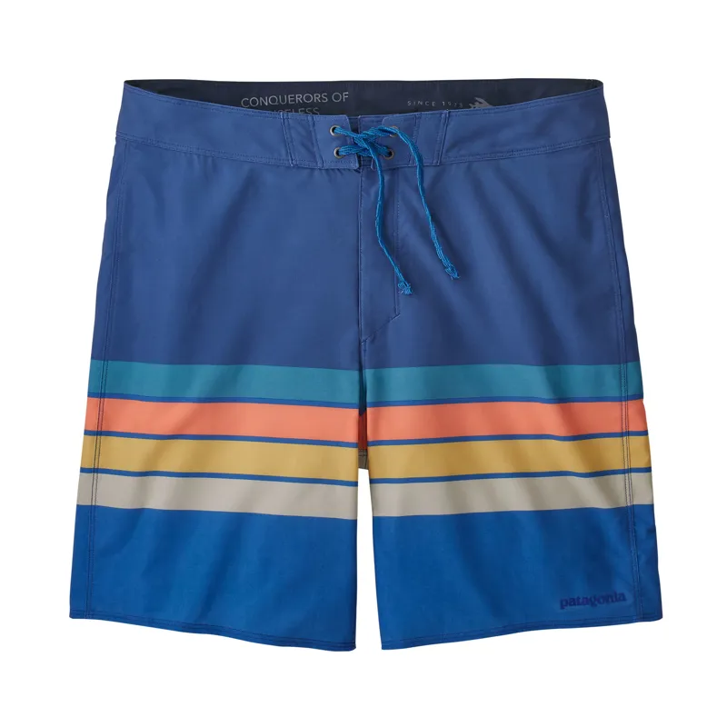 Patagonia Hydropeak 18in Mens Boardshorts in Santa Cruz Stripe: SupBlue