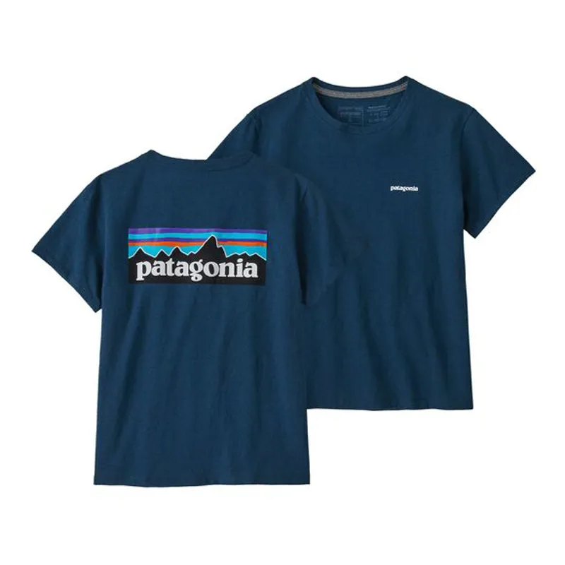 Patagonia Womens P-6 Logo Responsibili-Tee in Tidepool Blue