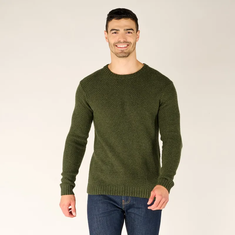 Sherpa Mens Rajen Texture Crew Evergreen-1