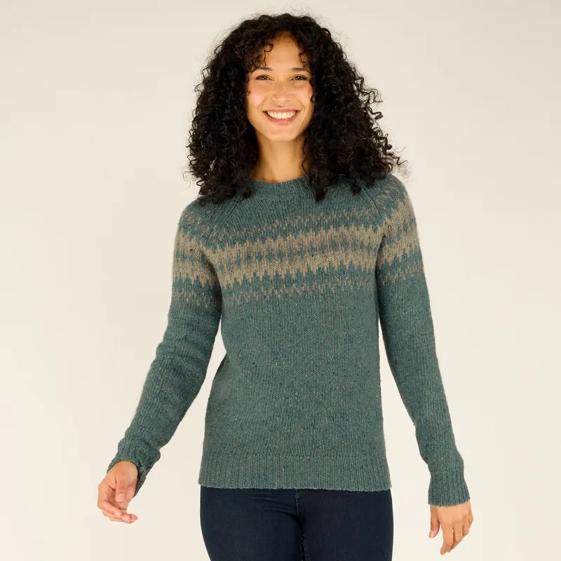 Sherpa Womans Dumji Crew Sweater Verdigris-1