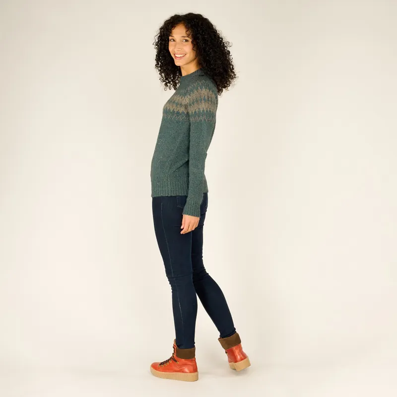Sherpa Womans Dumji Crew Sweater Verdigris-3