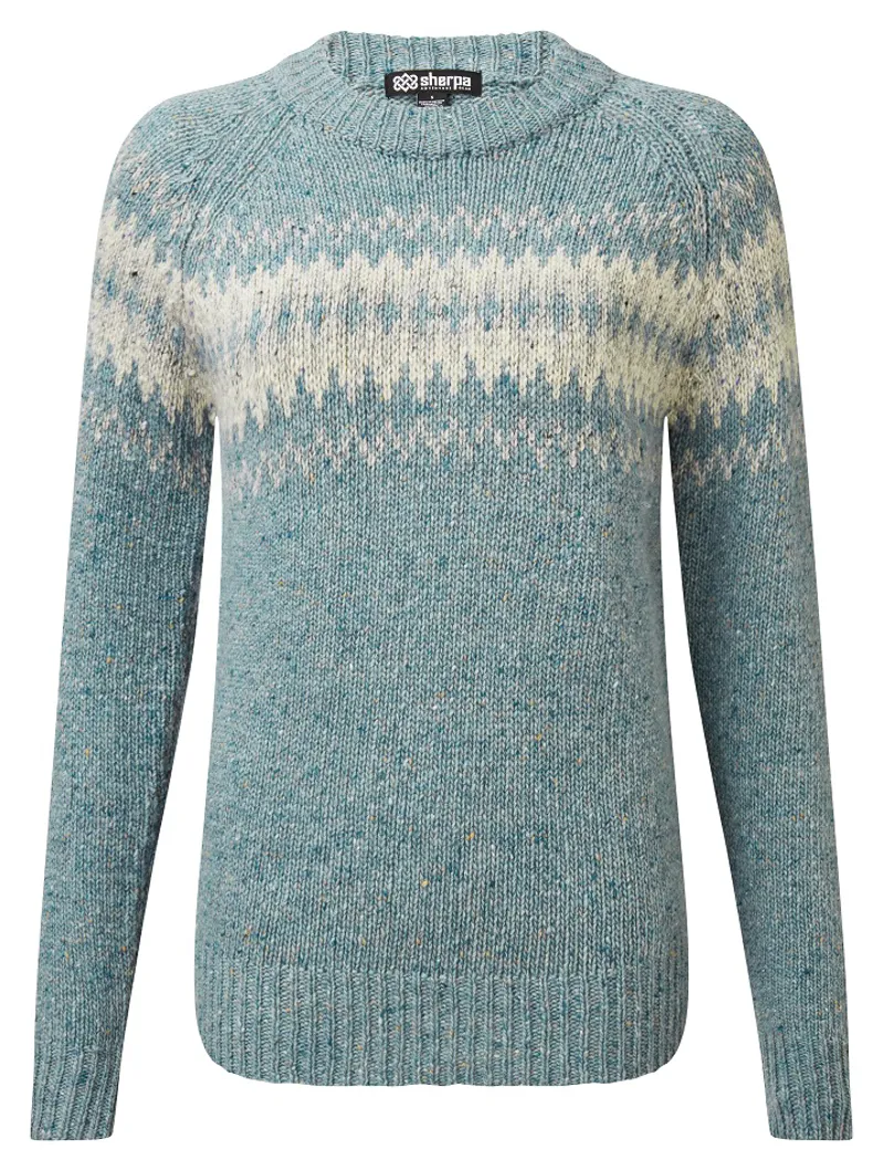 Sherpa Womans Dumji Crew Sweater Verdigris