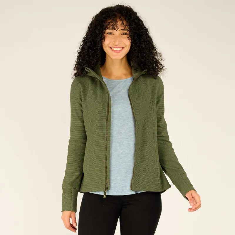Sherpa Womens Kula Full Zip Hoodie Evergreen-1