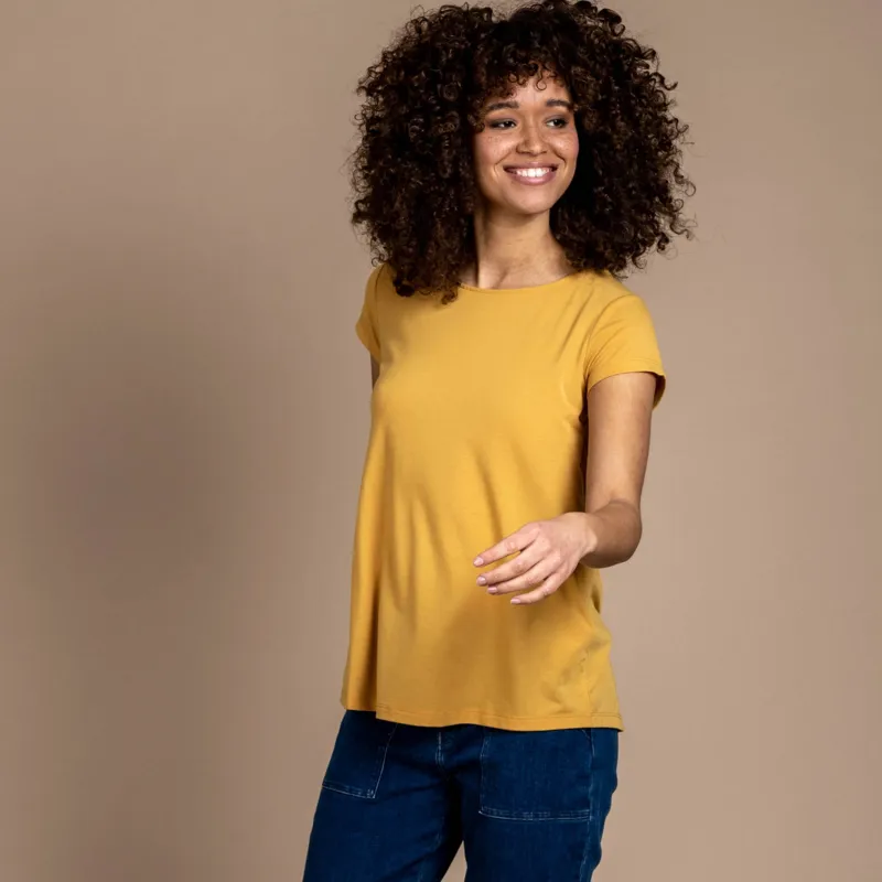 Sherpa Womens Asha Short Sleeve Tee Daal Yellow-6