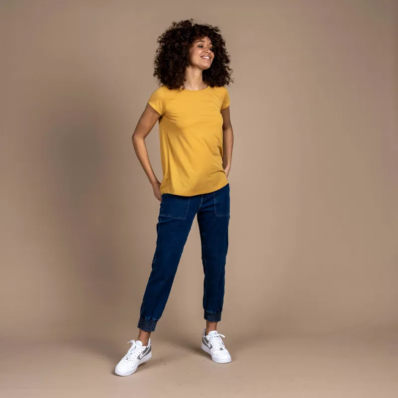 Sherpa Womens Asha Short Sleeve Tee Daal Yellow-4