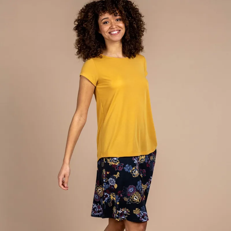Sherpa Womens Asha Short Sleeve Tee Daal Yellow-2