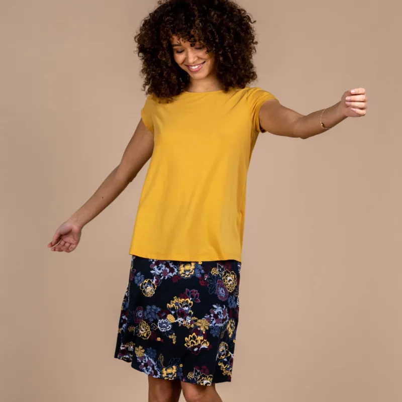 Sherpa Womens Asha Short Sleeve Tee Daal Yellow-1