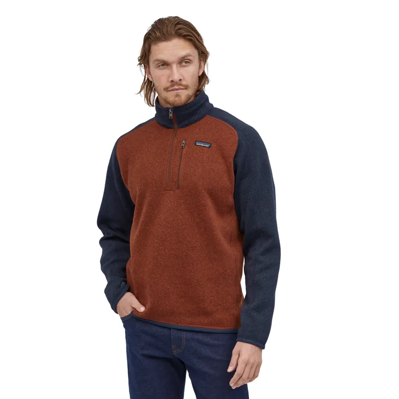 Patagonia Better Sweater Half-Zip Fleece in Barn Red w/New Navy -1