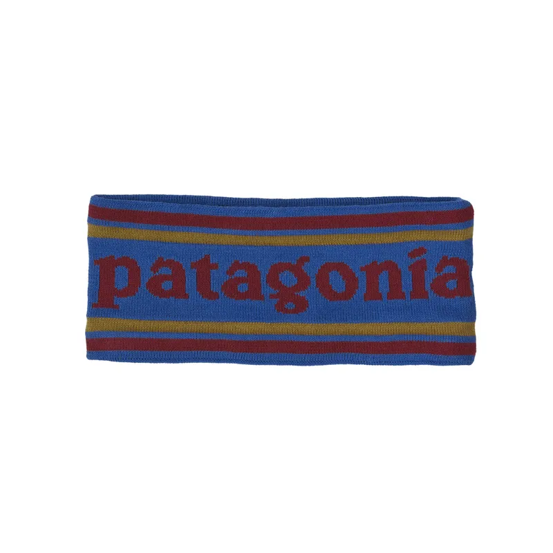 Patagonia Powder Town Headband in Park Stripe Band: Float Blue