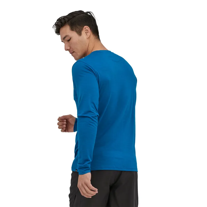 Patagonia L/S Capilene Cool Merino Shirt in Fitz Roy Fader:Alpine Blue-2