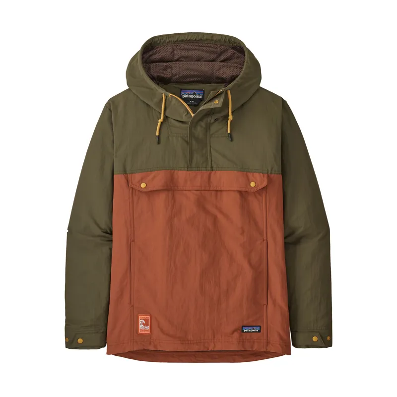 Patagonia Mens Isthmus Anorak in GPIW Patch: Sisu Brown