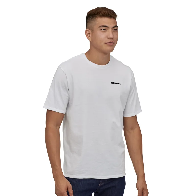 Patagonia Mens P-6 Logo Responsibili-Tee T-Shirt in White-1