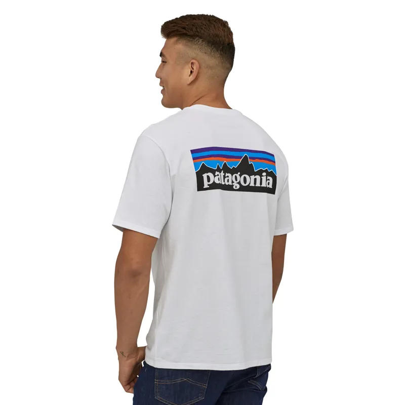 Patagonia Mens P-6 Logo Responsibili-Tee T-Shirt in White-2