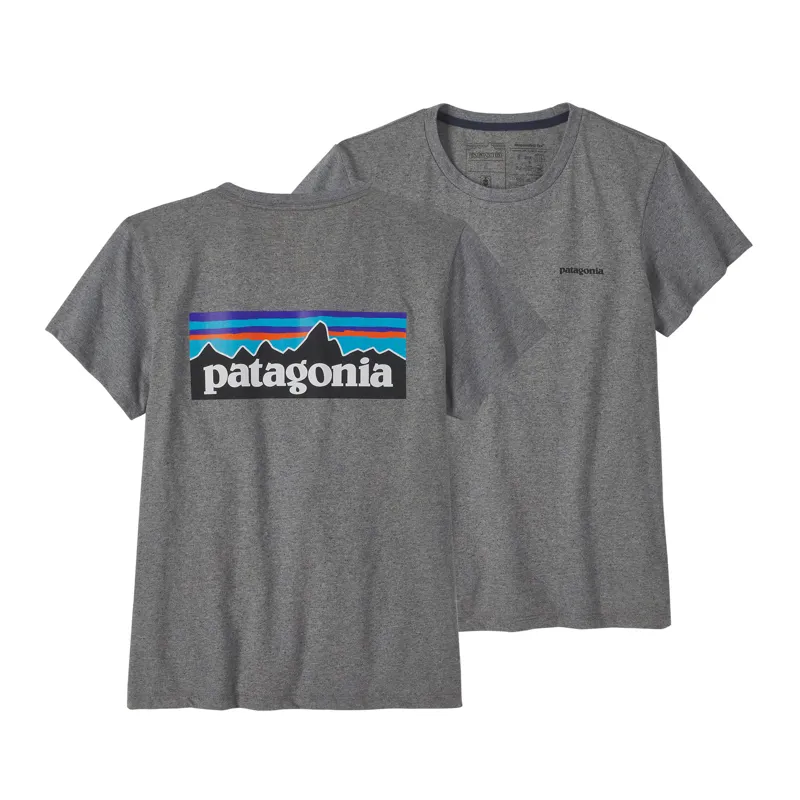 Patagonia P-6 Logo Women's Responsibili-Tee in Gravel Heather