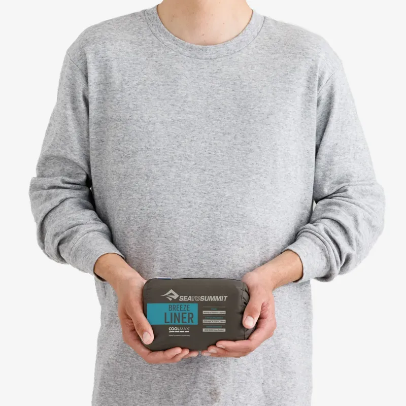 Sea to Summit Breeze Coolmax Sleeping Bag Liner - Mummy with Drawcord - Compact-1