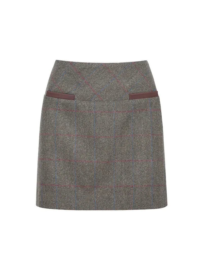 Dubarry Clover Tweed Mini Skirt Moss