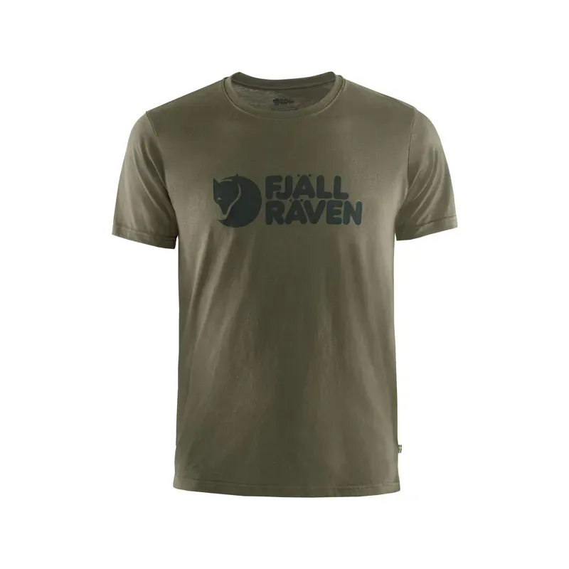 Fjallraven Logo T-Shirt in Dark Olive