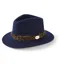 Hicks and Brown Suffolk Fedora in Navy - Pheasant Wrap 