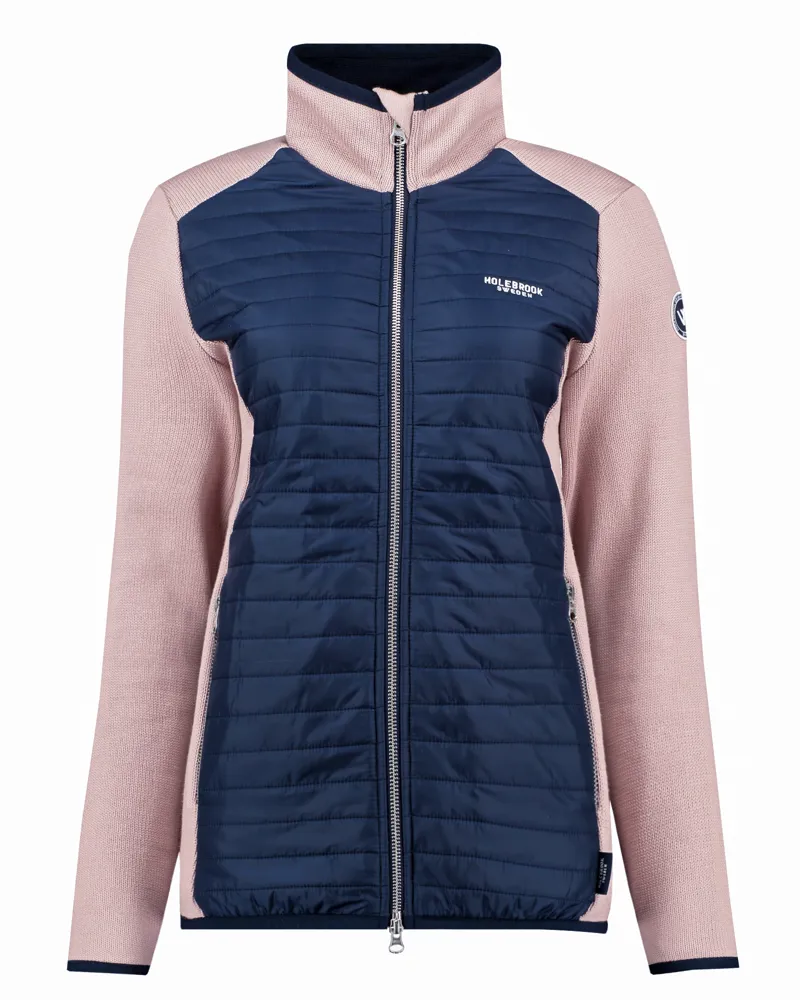 Holebrook Women's Mimmi Fullzip Windproof Milky Rose / Navy-3