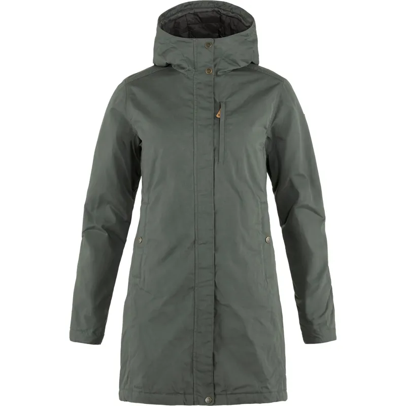 Fjallraven Women's Kiruna Padded Parka in Basalt