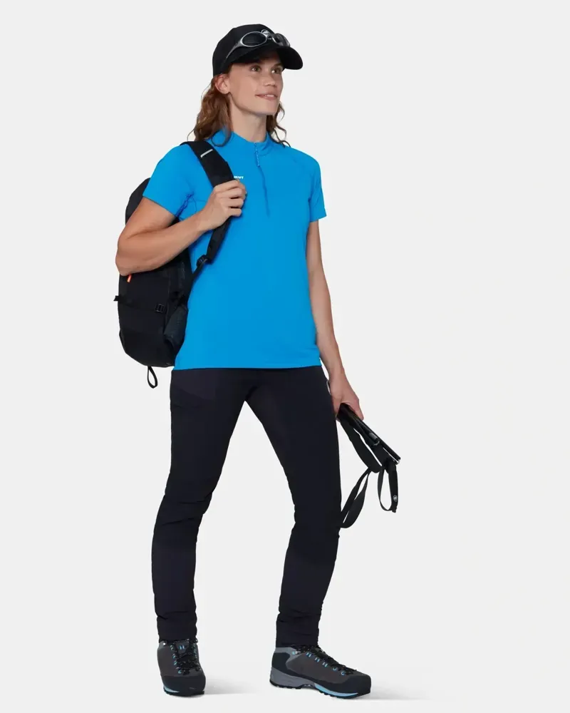 Mammut Women's Ducan FL Half Zip T-Shirt in Glacier Blue-1