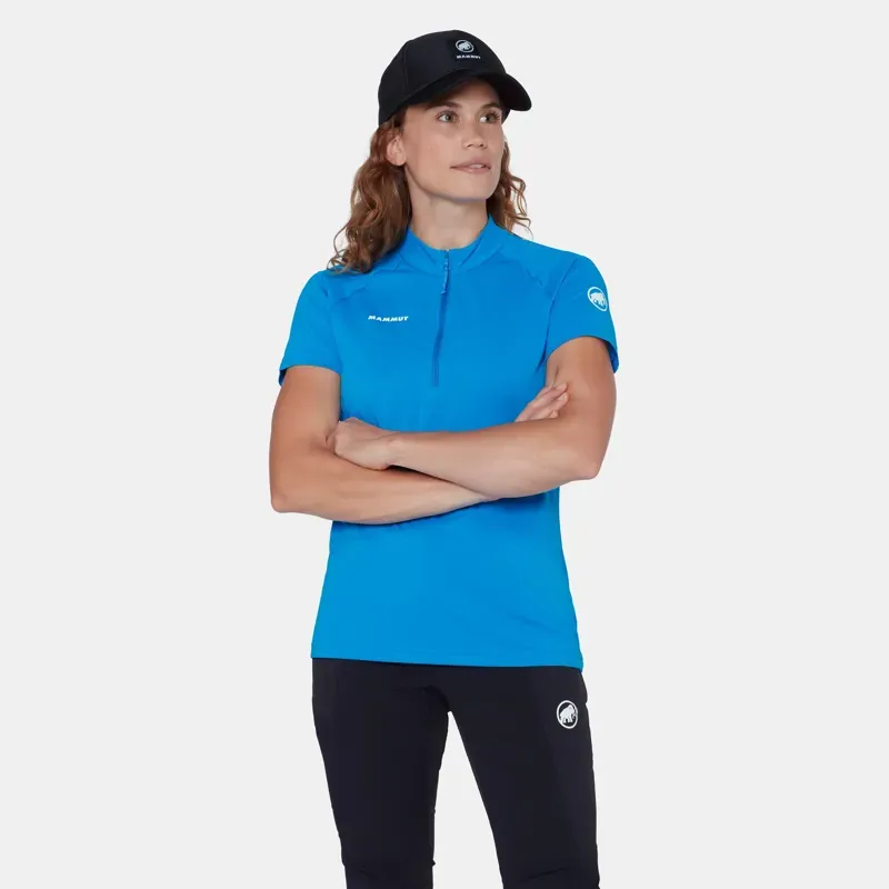 Mammut Women's Ducan FL Half Zip T-Shirt in Glacier Blue-2