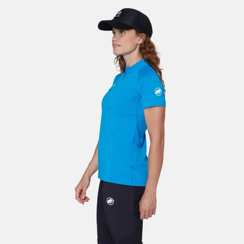 Mammut Women's Ducan FL Half Zip T-Shirt in Glacier Blue-3