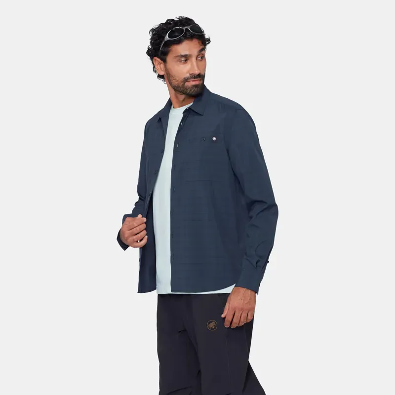 Mammut Lenni Longsleeve Shirt in Marine-Black-3