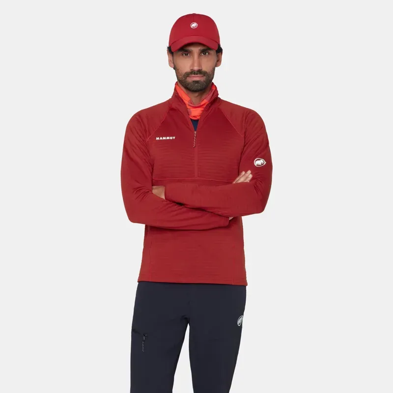 Mammut Taiss ML Half Zip Pullover in Dark Mammut Red-2