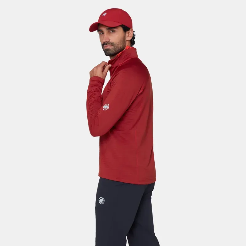 Mammut Taiss ML Half Zip Pullover in Dark Mammut Red-3