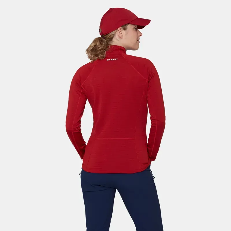 Mammut Women's Taiss ML Half Zip Pullover in Dark Mammut Red-4