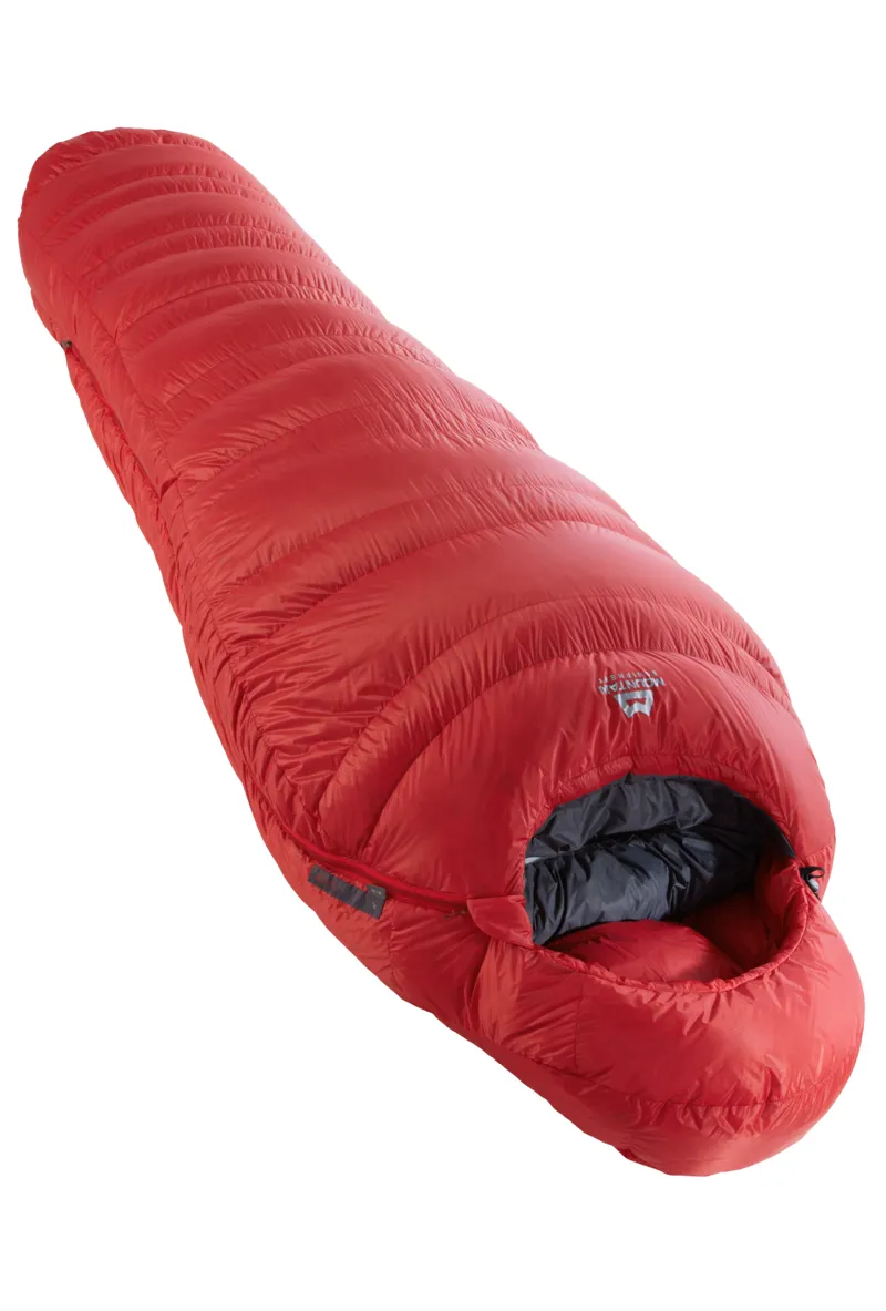 Mountain Equipment Xeros Long Left Zip Sleeping Bag in Crimson