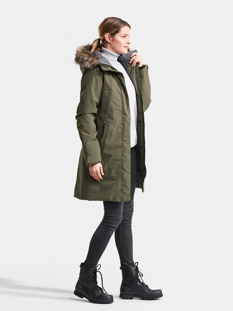 Didriksons Womens Mea Parka Crocodile Green-3