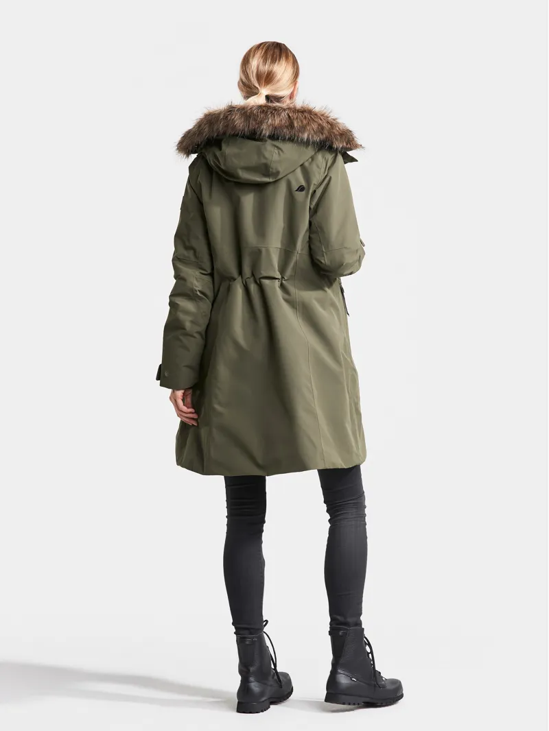 Didriksons Womens Mea Parka Crocodile Green-4