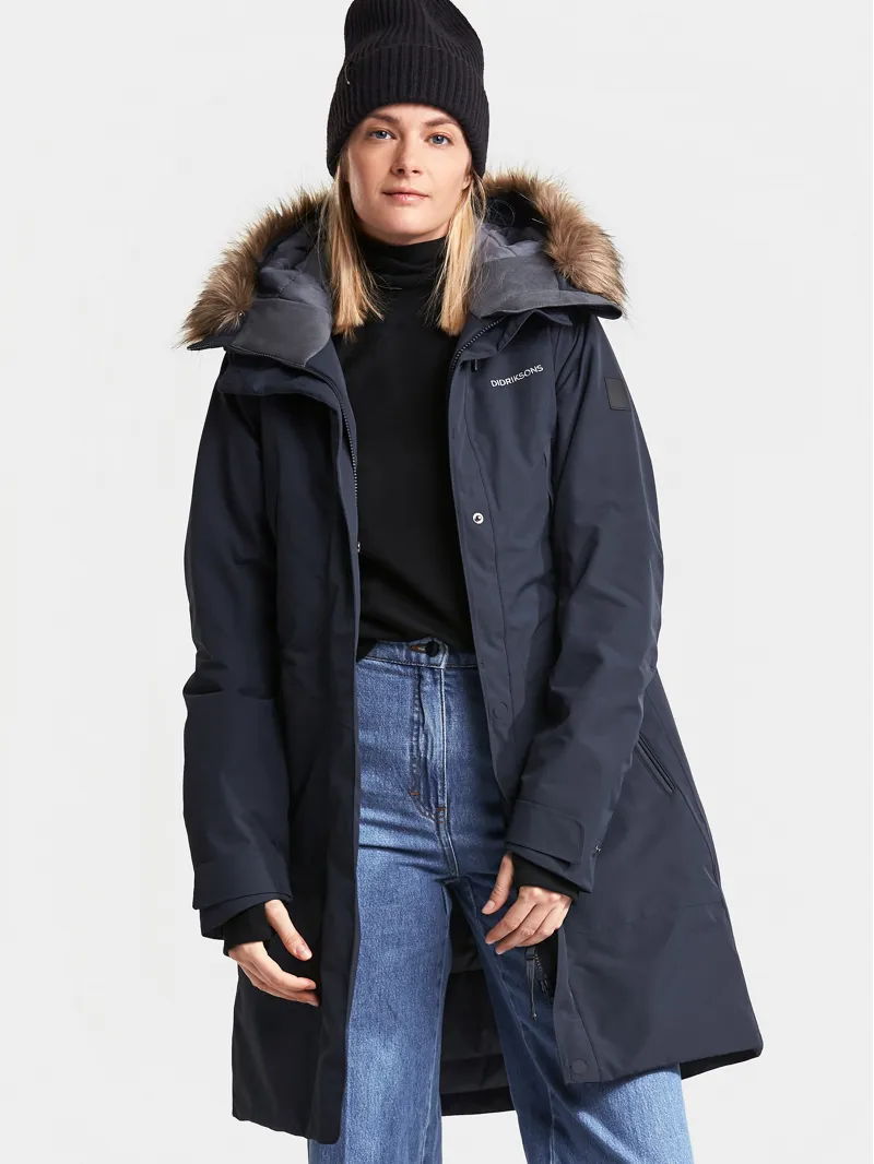 Didriksons Womens Mea Parka Dark Night Blue-4