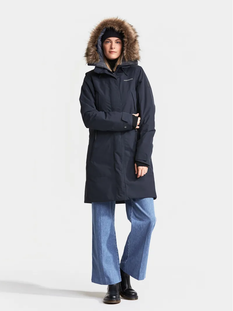 Didriksons Womens Mea Parka Dark Night Blue-2