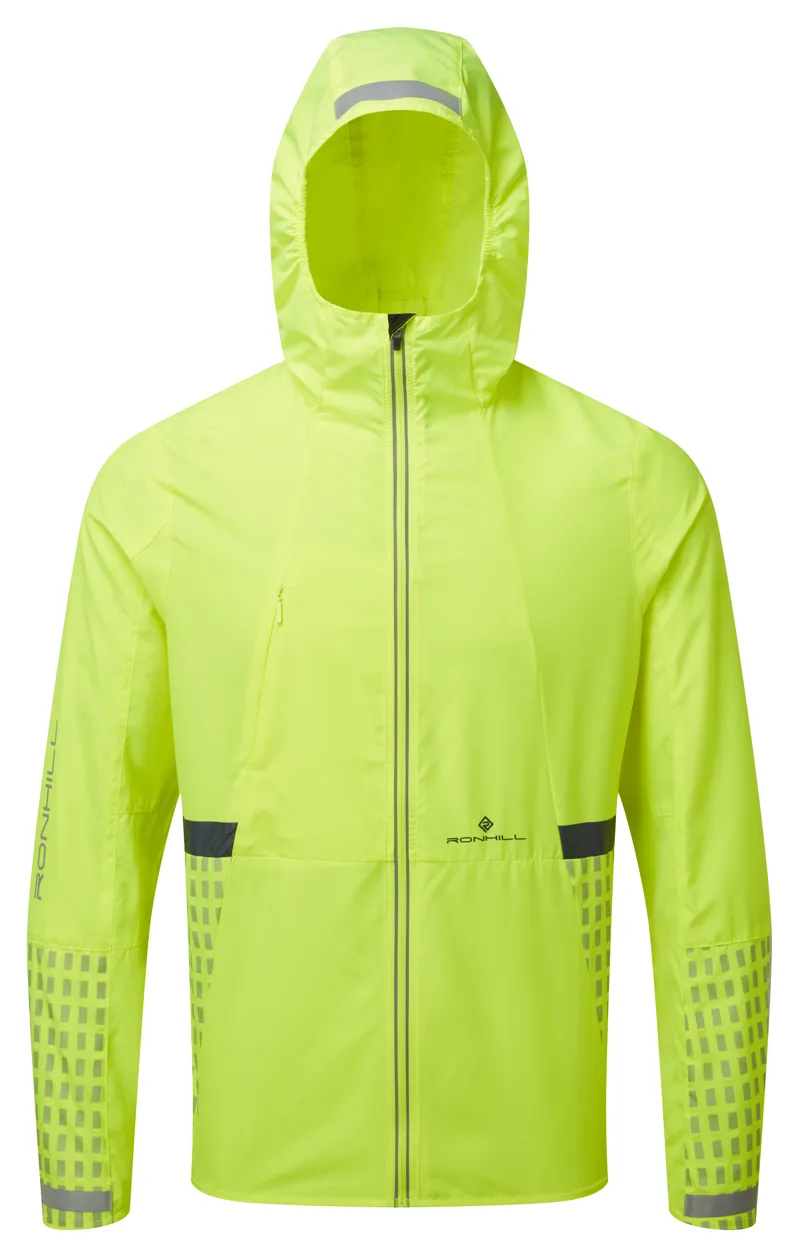 Ronhill Men's Tech Afterhours Jacket FlYel/Charcoal/Rflct