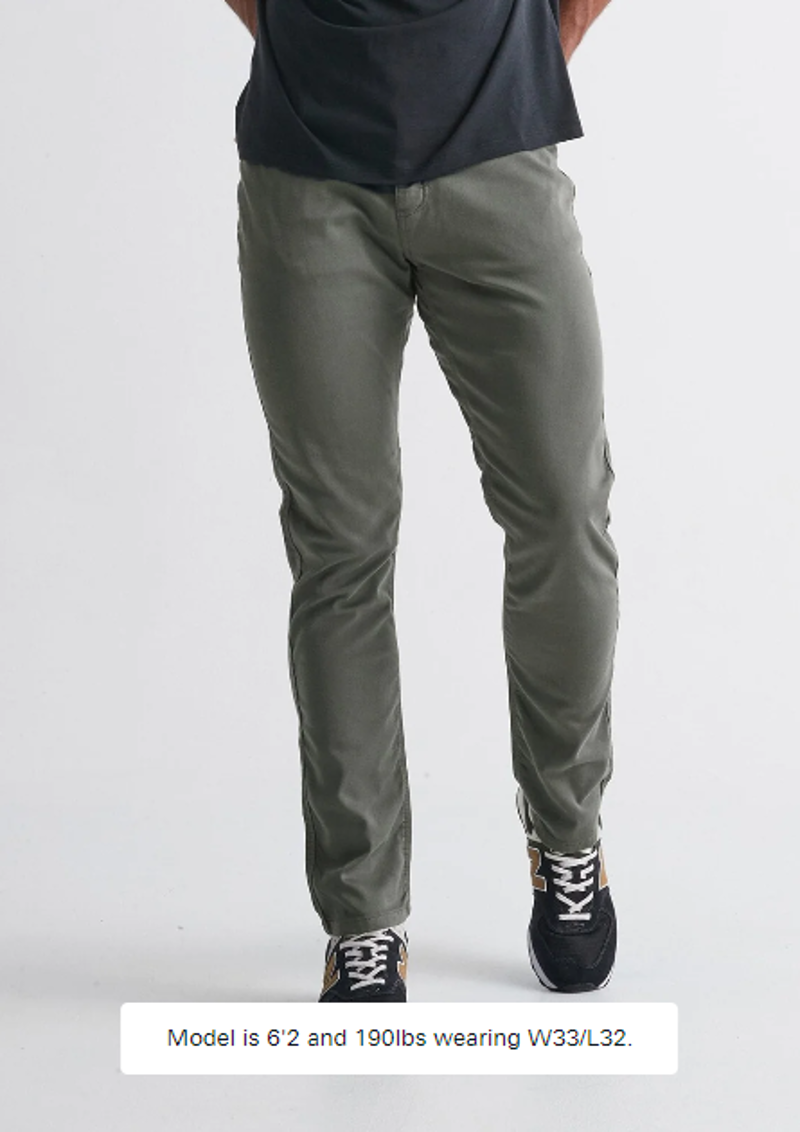 Duer Men's No Sweat Relaxed Taper - Gull-1