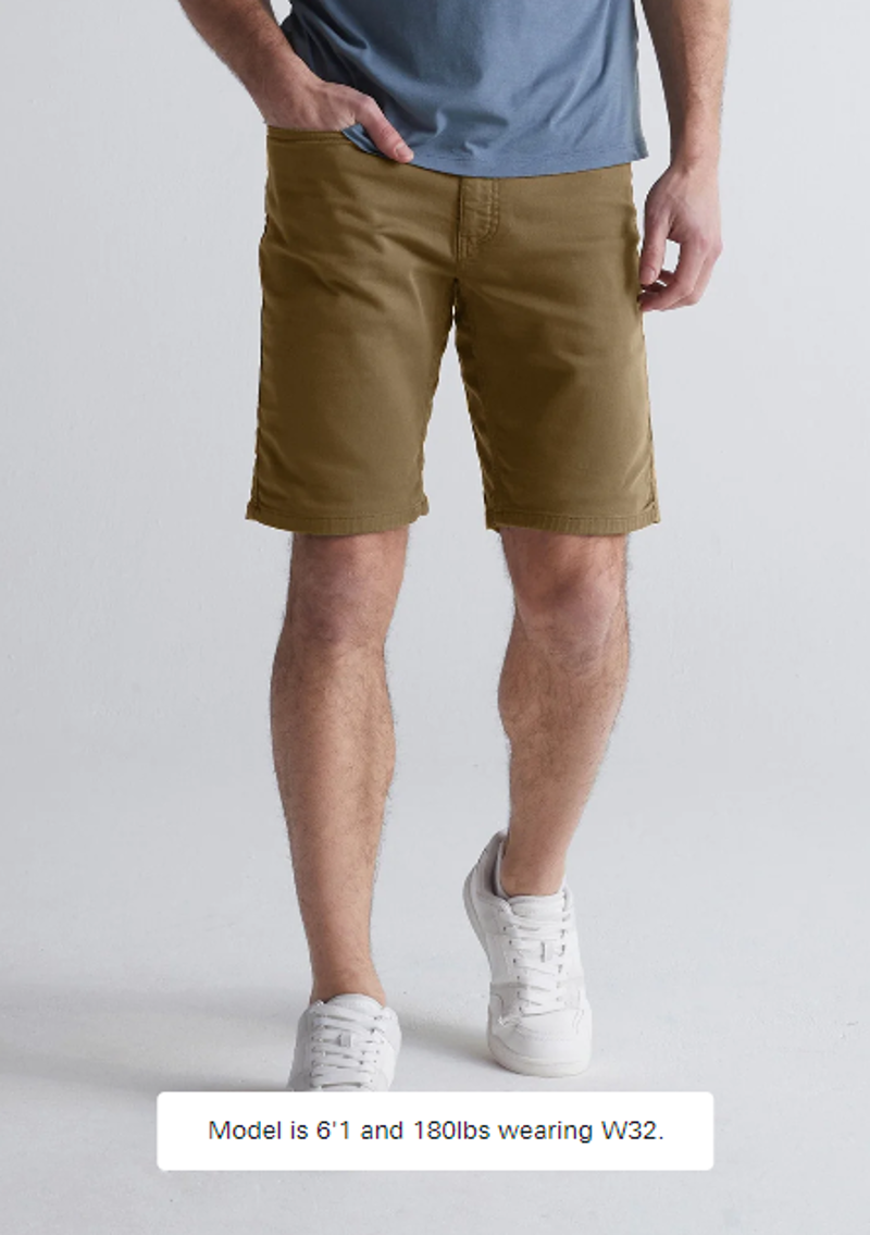 Duer Men's No Sweat Short Slim - Tobacco-1