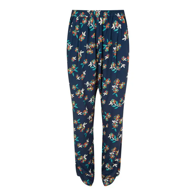 Weird Fish Womens Nimbus Lightweight Printed Harem Trouser Indigo