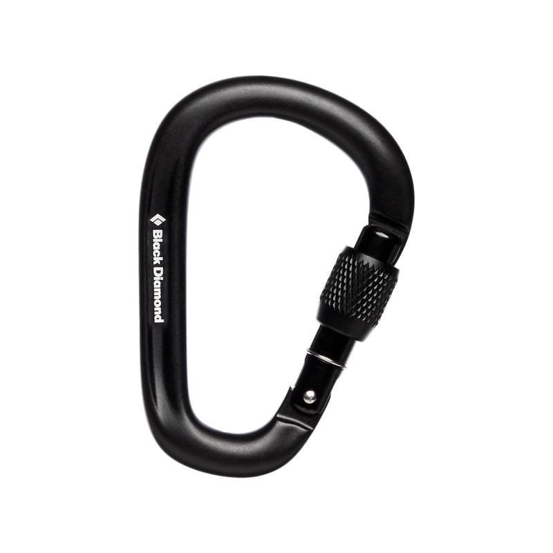 Black Diamond Pearlock Screwgate Carabiner in Black