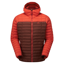 Mountain Equipment Particle Mens Hooded Jacket in Firedbrick/Cardinal