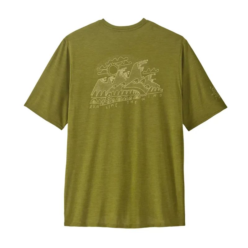 Patagonia Mens Capilene Cool Daily Shirt - Lands Wind Runner: Graze Green X-Dye