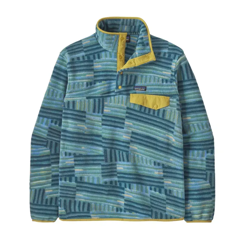 Patagonia Lightweight Synchilla Snap-T Pullover in Quilty Fitz: Wetland Blue