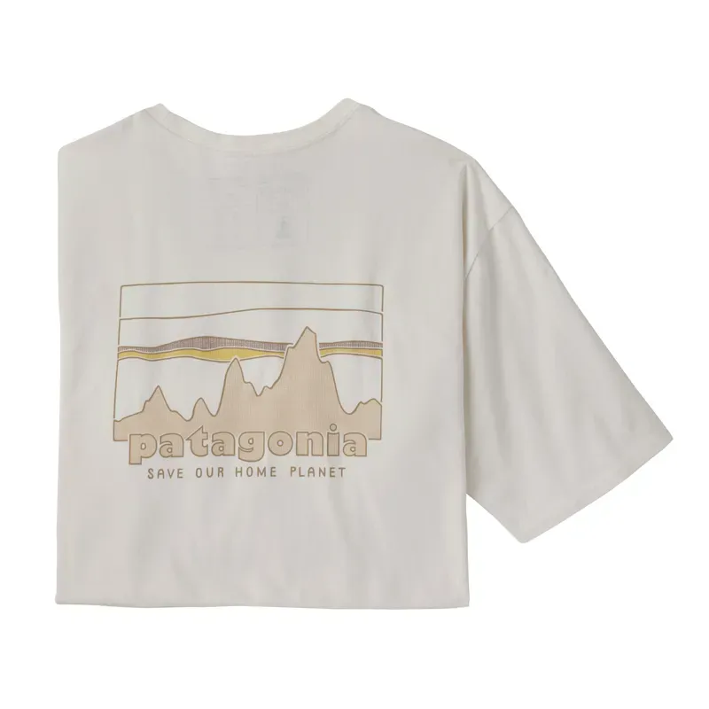 Patagonia Mens '73 Skyline Organic T-Shirt in Birch White